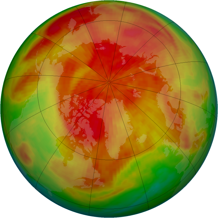 Arctic ozone map for 02 April 1984